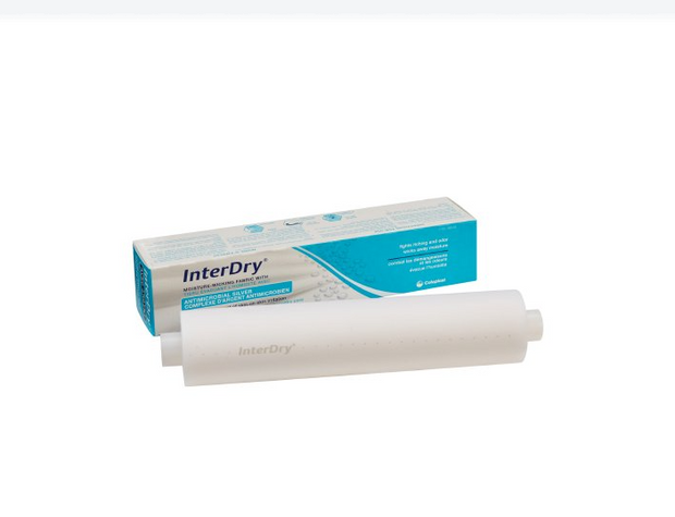 Silver Moisture Wicking Fabric InterDry® 10 X 144 Inch Roll Sterile